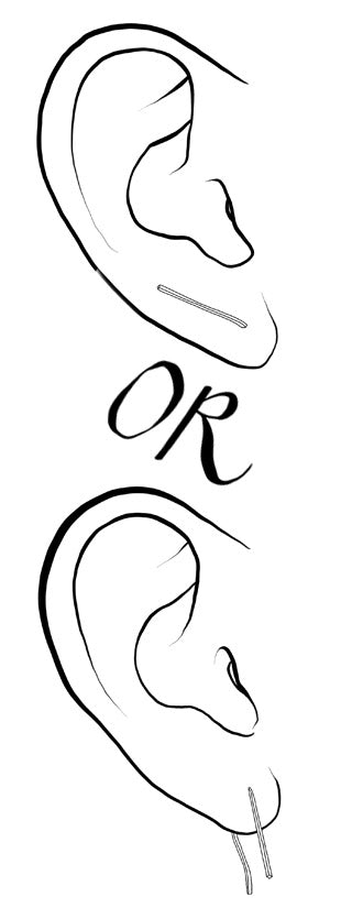 illustration of how to wear ear bars