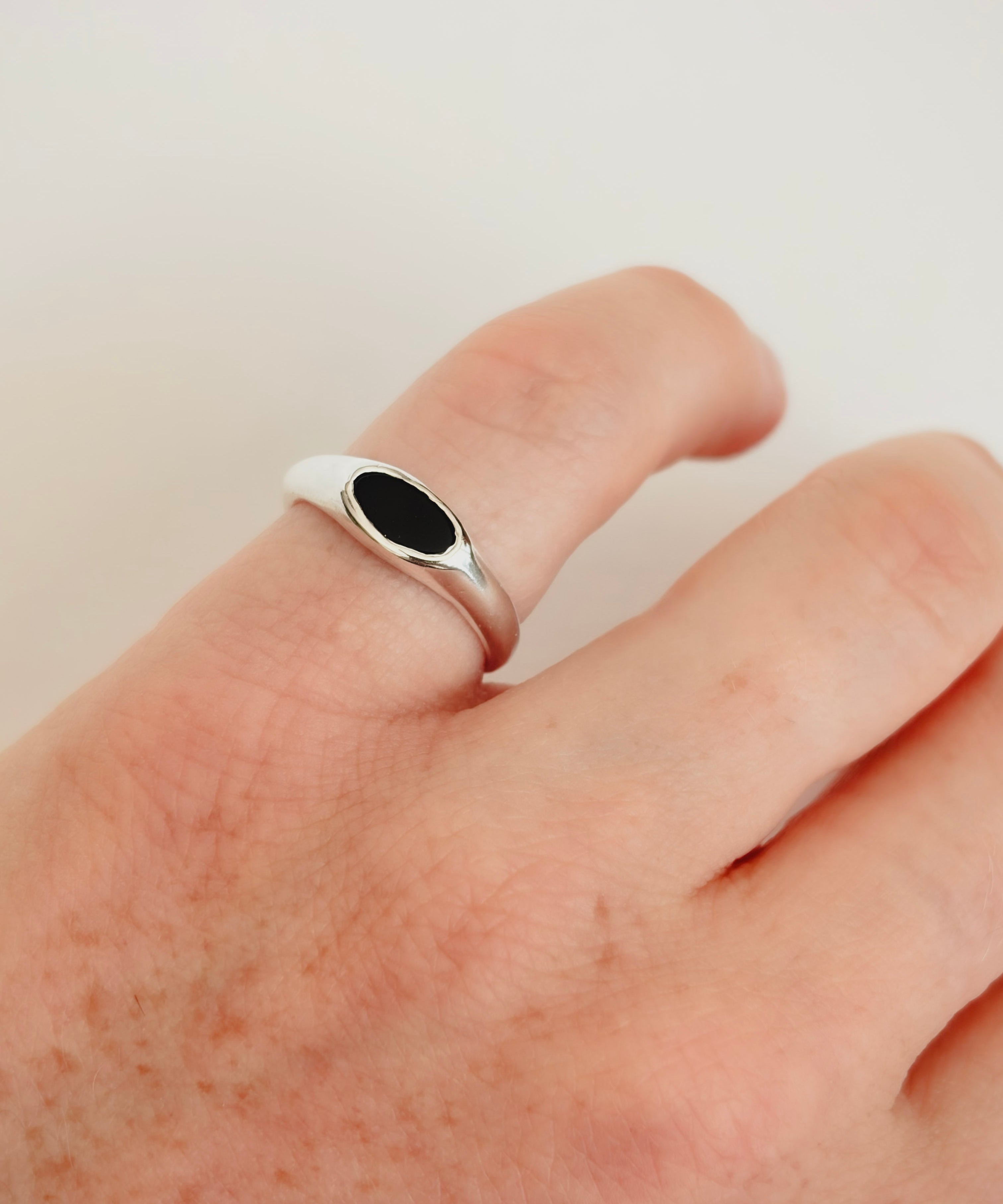 Black Onyx Ring, Size 5.5