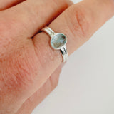 Faceted Aquamarine Ring, Size 9