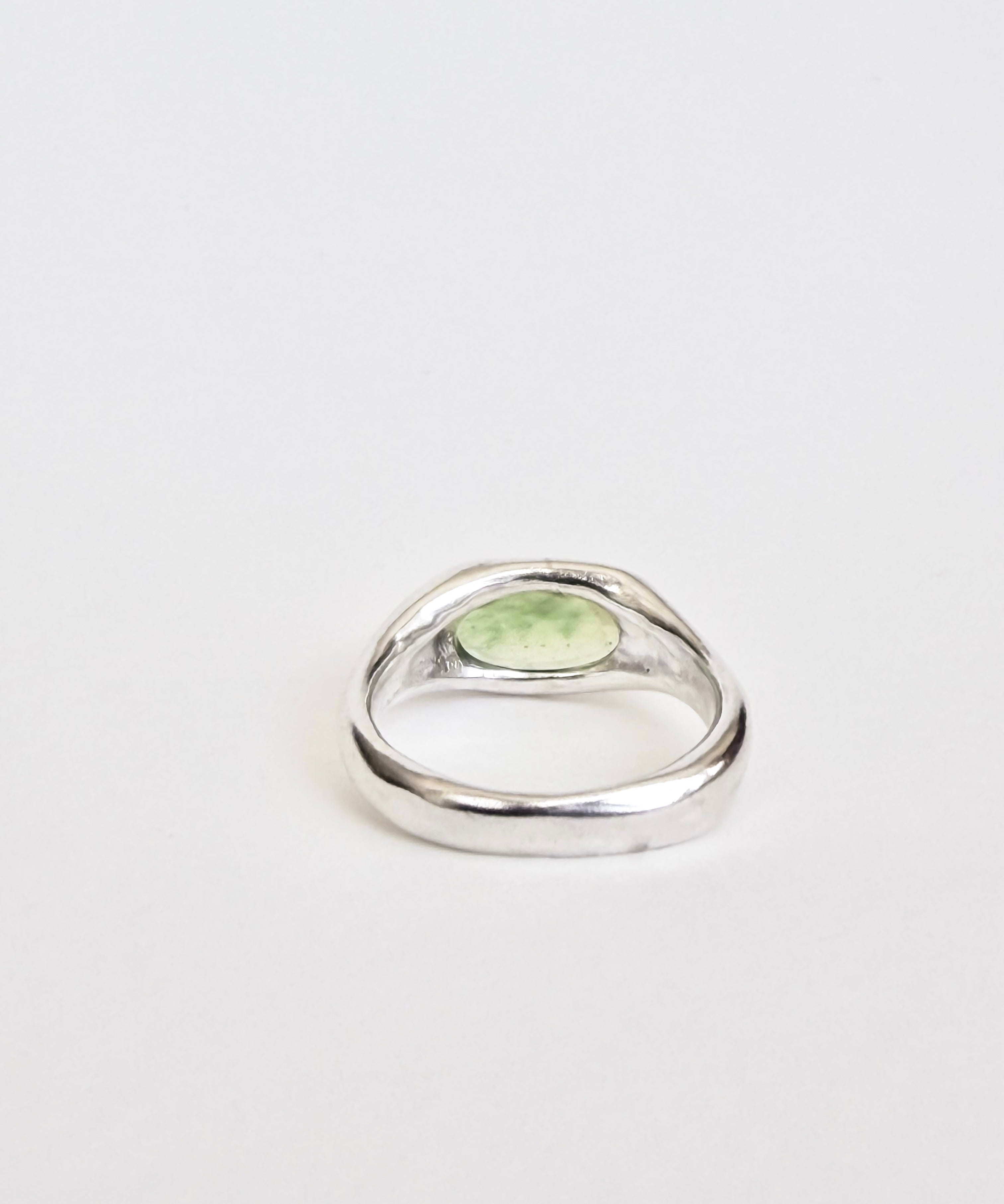 Green Garnet Ring, Size 7