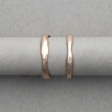 Smooth and textured thin 14k gold wedding bands by RA HA Jewelry
