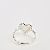 Mother of Pearl Heart Ring, Size 7.5