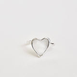 Mother of Pearl Heart Ring, Size 7.5