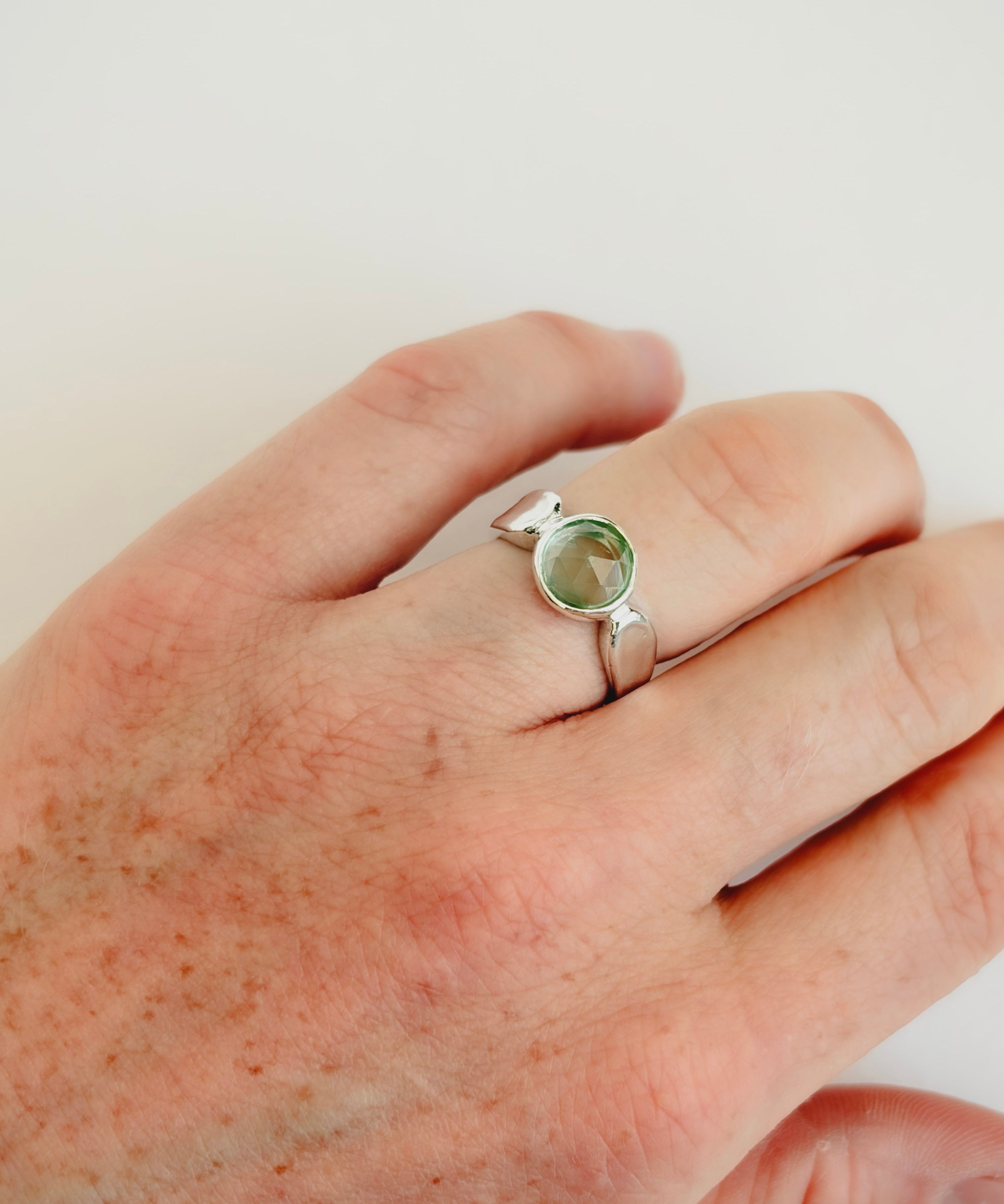 Prehnite Ring, Size 6
