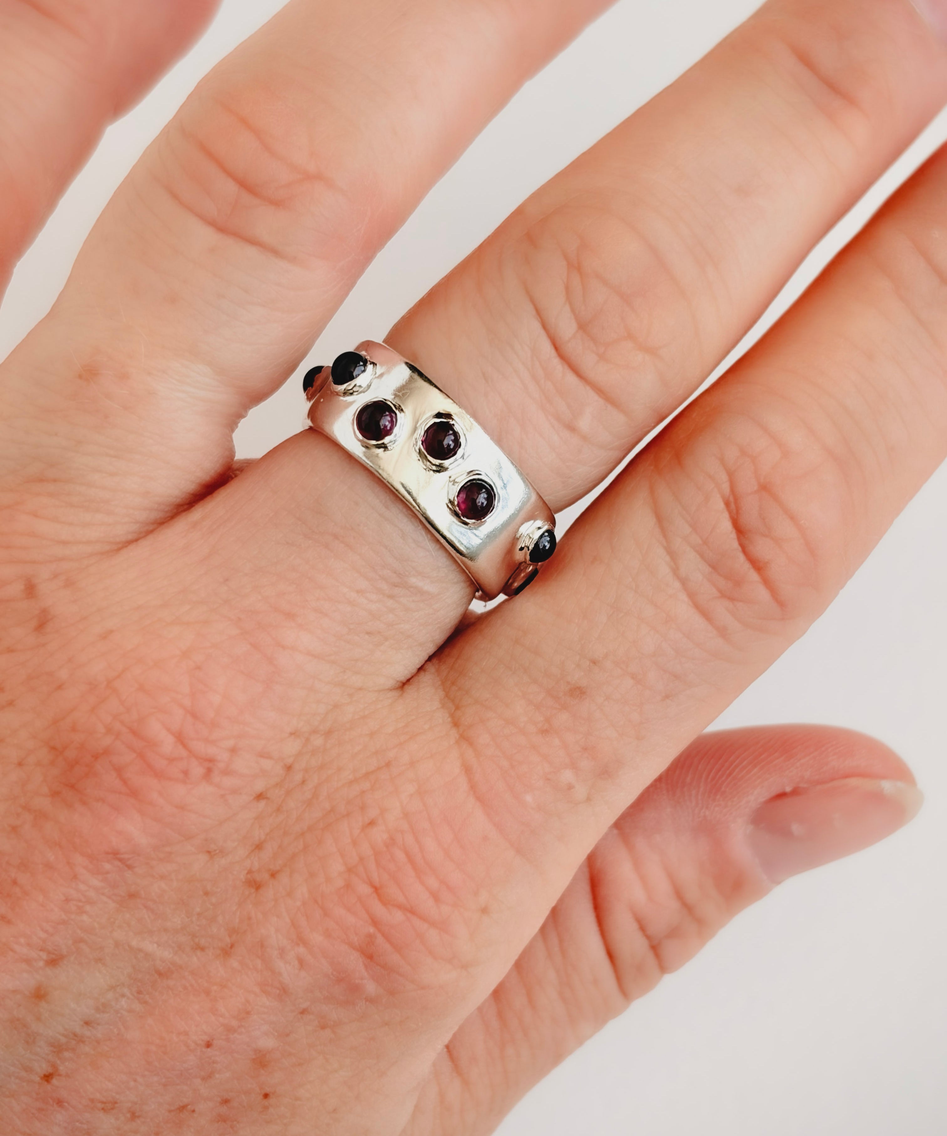 Rhodolite Garnet Ring, Size 7.75