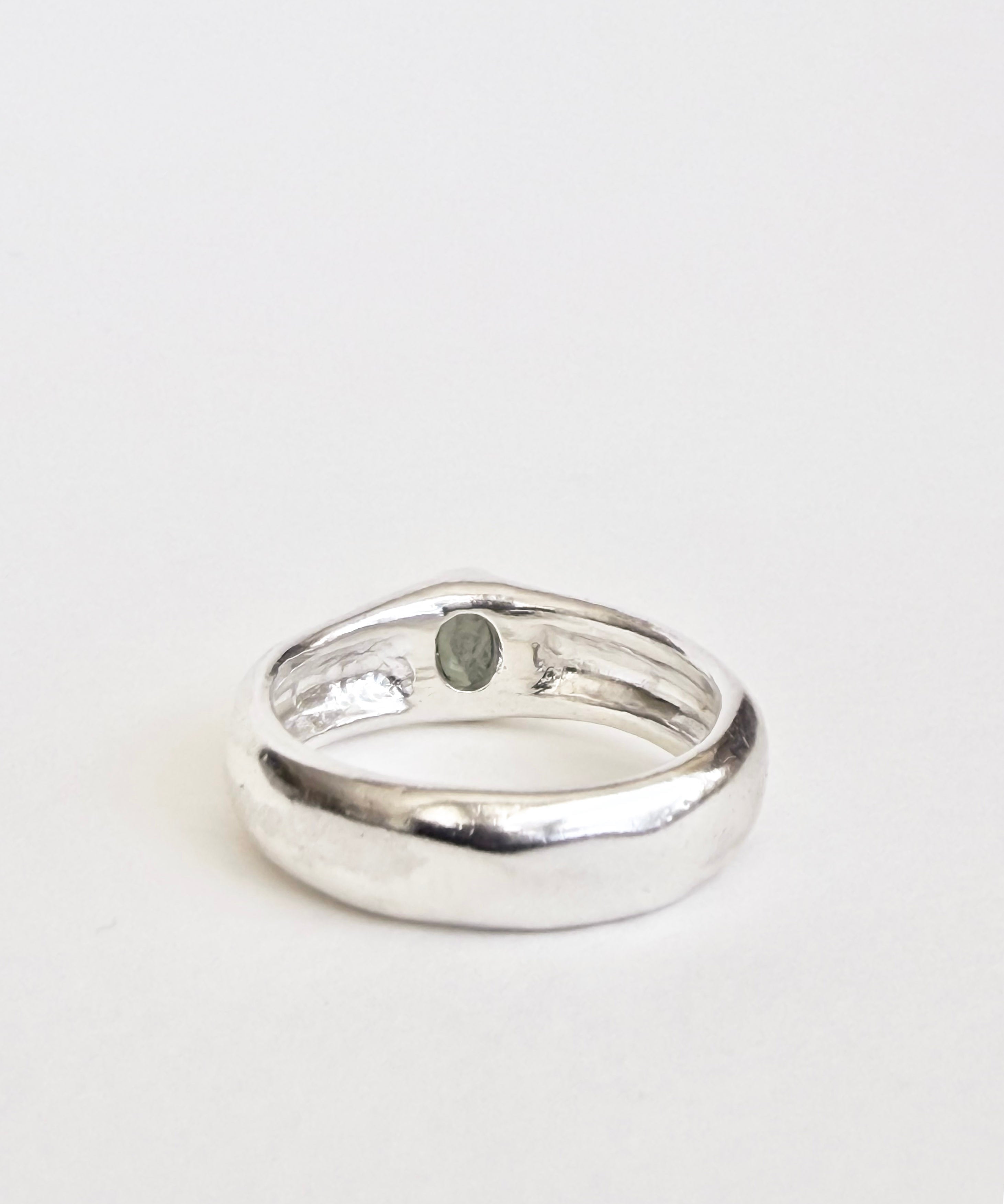 Wide Tourmaline Ring, Size 8