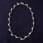 RA HA cast-link chain necklace in sterling silver from the Continuum collection, front view