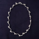 RA HA cast-link chain necklace in sterling silver from the Continuum collection, front view
