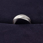 RA HA sculptural ring in sterling silver, side profile