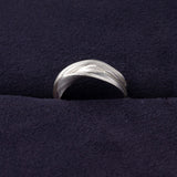 RA HA sculptural ring in sterling silver, side profile